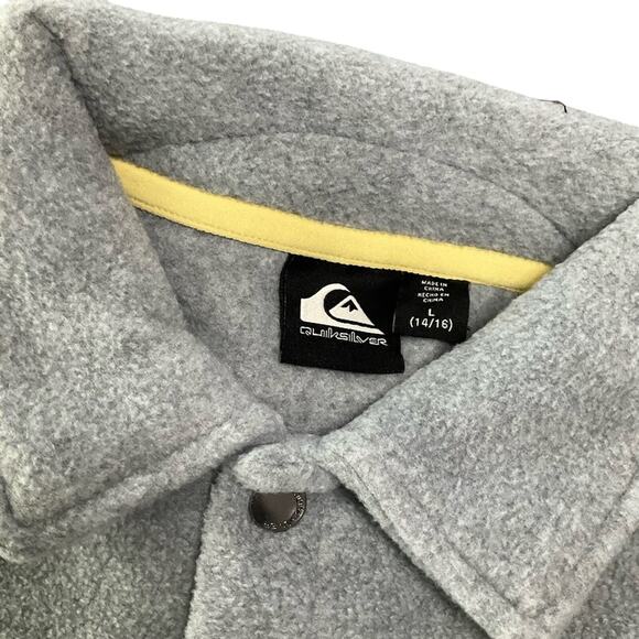 Quiksilver Boys Gray Button-Up Shirt Jacket Size Large NWT - Picture 3 of 6